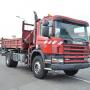 Scania 94 c 260 / 3 seitenkipper + Fassi Kran 110