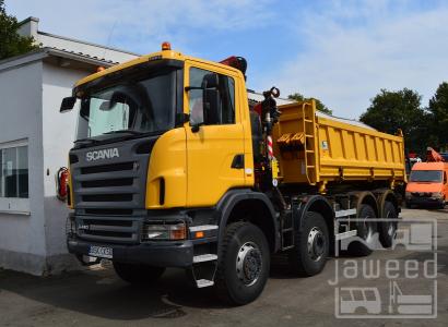 Scania G 420 / 8x6 / 3 Seitenkipper + Fassi Kran 150