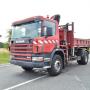 Scania 94 c 260 / 3 seitenkipper + Fassi Kran 110