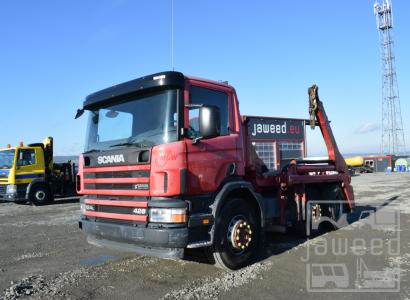 Scania 124 L 420 / Gergen Absetzer / 6x2